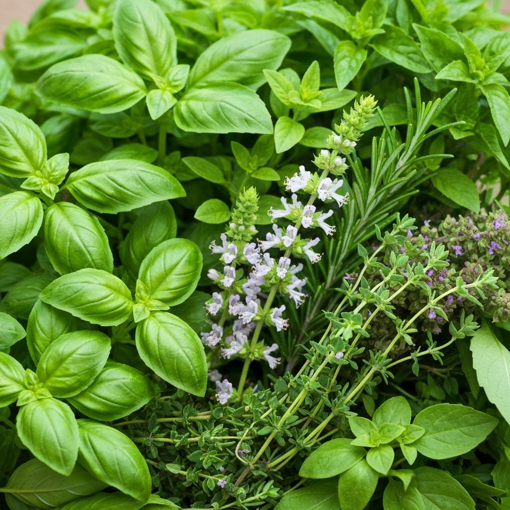 Fresh botanical herbs and plants